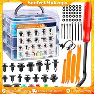 Car Body Fastener Clip Push Retainer Pin Rivet Bumper Carabiner Auto Repair Set 725pcs