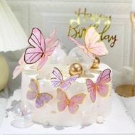 10PCS B Butterfly Topper Decoration PAPER Butterfly Cake Bouquet Decoration Wallpaper