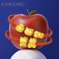 【FX】Gold 999（1.1g）24K KT cat millions of taels of jewelry Cartoon Charm KT Cat Pure Gold Bracelet