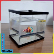BAYAR DITEMPAT ( COD ) Aquarium mini akrilik custom lis hitam PxLxT15x15x19