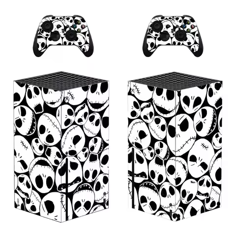 Skull Devil Skin Sticker Decal Cover for Xbox Series X Console and 2 Controllers Xbox Series X Skin 