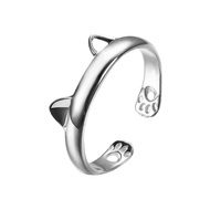 [Ready Stock] Ring Female Cat Ear Tail Ring Cat Starman Cat Embrace Fashion Ring WJG