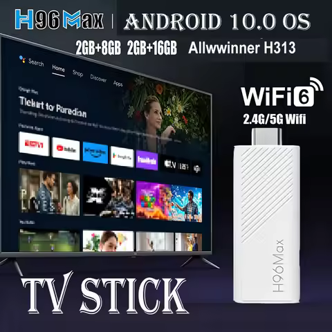 Android TV Stick H96 MAX Allwinner H313 with 4K HDR 2.4G 5G wifi6 2GB 8GB 16GB Voice Remote