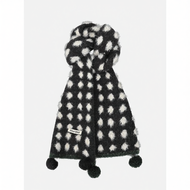 Fashion Polka Dot Fuzzy Ball Scarf