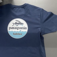 ☎❣◆ Patagonia PATA ญี่ปุ่น Qiu Dong พิมพ์ YuKuan หลวมชุดรอบคอผ้าฝ้ายผู้ชายและผู้หญิงคนรักแขนสั้น Tee