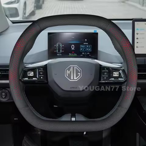 Leather Car Steering Wheel Cover For ALL NEW MG4 EV MG3 ZS Hybrid 2024 2025 Non-slip Auto Interior M
