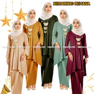 KEBAYA REHANA IRONLESS, BAJU KURUNG MURAH, KEBARUNG PLUS SIZE (S-2XL) KAIN LIPAT BATIK, WUDHUK & BF 