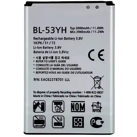 BL-53YH BL53YH Battery For LG G3 D855 D850 D690 D693N G3 LTE-A F460 G3 Prime Cat.6 Mobile Phone Bate