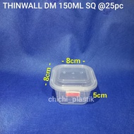T1. Thinwall food container 150ml kotak SQ/ Cup salad 150ml / Cup