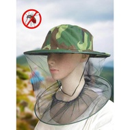หมวกตาข่าย หมวกกันยุง หมวกกันแมลง หมวกมุ้งตาข่ายกันแมลง หมวกตาข่ายกันยุงลายพราง หมวกตาข่ายกันแมลง Insect Protector Hat
