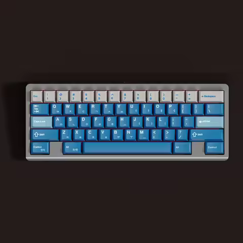 KKB SOJU Keycaps PBT 5 Side Dye Sublimation Cherry Korean Blue For Mechanical Keyboard AULA F75 Ajaz
