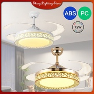 【Shrry Lighting】42 inchs Ceiling Fan With Light DC Motor Ceiling Fan LED Lighting Foldable Fan Blades