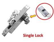DSMAJU 41055 Aluminium Door Hook Lock Aluminium Sliding Door Swing Door Lockset Cylinder Profile Kun