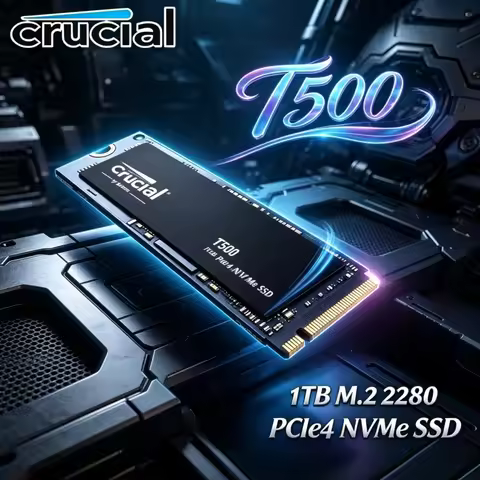 High Performance Crucial T500 1TB M.2 PCIe Gen4 NVMe SSD Sequential Read 7300MB/s Game Storage For P