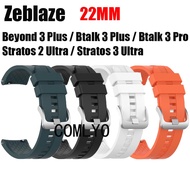 For Zeblaze Btalk 3 Pro plus / Stratos 2 3 Ultra / Beyond 3 plus Smart watch Strap Silicone Soft Spo