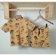 (1-6Y) HM PLAYSET JALAN BOY WAFFLE COTTON
