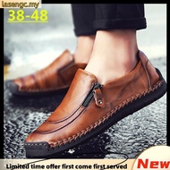 Big Size 38-48 Men Genuine Cow Leather Shoes Loafer Kasut Kasual Kasut Kulit Lelaki