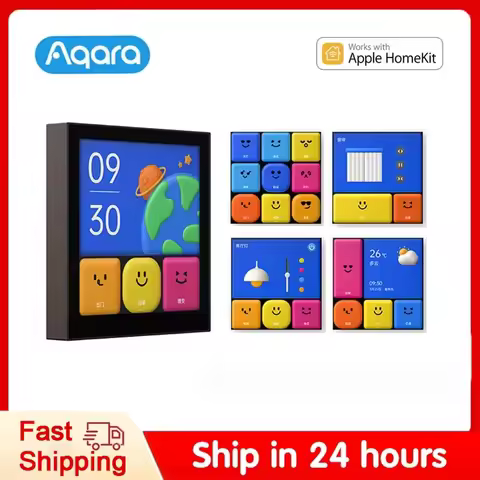 Aqara Smart Switch S1E Touch Control 4" Full LED Timer Calendar Power Statistics Scene Setting Remot