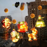 LED Christmas Decoration Light Santa Snow Artificial Show Window Sucker Light Christmas Tree Decoration Lantern Festival Light