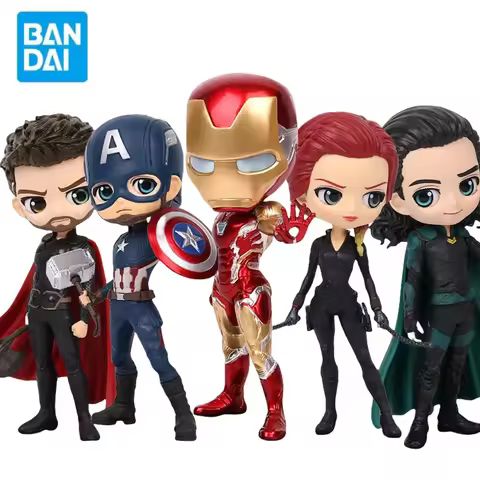 BANDAI original Banpresto Qposket Marvel Avengers Iron man Captain America Loki Thor Figures model C
