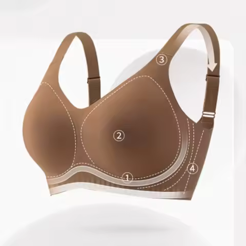 Large Size Push Up Women Bra Full Cup Anti-sagging Soft Support Bras Wireless Comfortable Adjustment