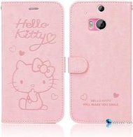 GOMO三麗鷗授權 Hello Kitty HTC 5吋 one2 M8 32GB 側掀側翻可立式皮套 保護殼 保護套 粉