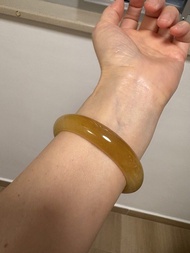 優惠價$220❌👉$185 天然黃龍玉手鐲 58.9圈口 Huanglong Jade Bangle,ring,rings,bracelet,bracelets,earring,earrings,pe