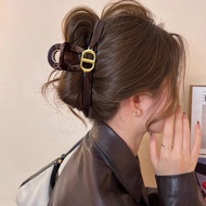 Retro Gold Label Large Grab Clip-Grade Shark Clip All-Match Simple Hair Clip Head Shows Hair Volume 