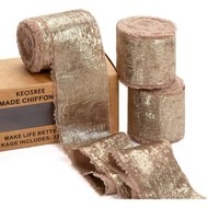 Silk x5 Snow Tie Christmas Wedding Size 15 Size Roll Bridal Light Brown x Gift Wrapping Frayed Silk 