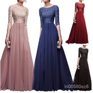 Formal Elegant Women Dresses Lace Wedding Party Dinner Maxi Dress sqj0