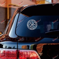 6'' Putih Vegvisir Viking Runic Compass Decal Pelekat Viking Odin Norse Vinyl AUT3