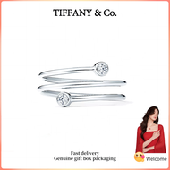 (New) Womens Fashion Rings S925 sterling silver surround diamond-encrusted two-tier ring Valentines