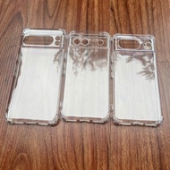 Google Pixel 8, Pixel 8A, Pixel 8 Pro case, transparent silicone and 4-corner shockproof