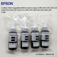 Epson T664 compatible 4 x BK for Epson   L120 L210 L360 L405 L565 L385 L1300 L310