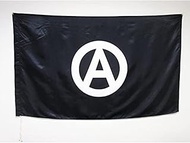 AZ FLAG Anarchy Flag 3' x 5' in Satin for a Pole - Arnachism Movement Flags 90 x 150 cm - Banner 3x5