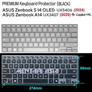 ASUS ZenBook S14 OLED UX5406 Keyboard Protector (2024) - PREMIUM Silicon BLACK