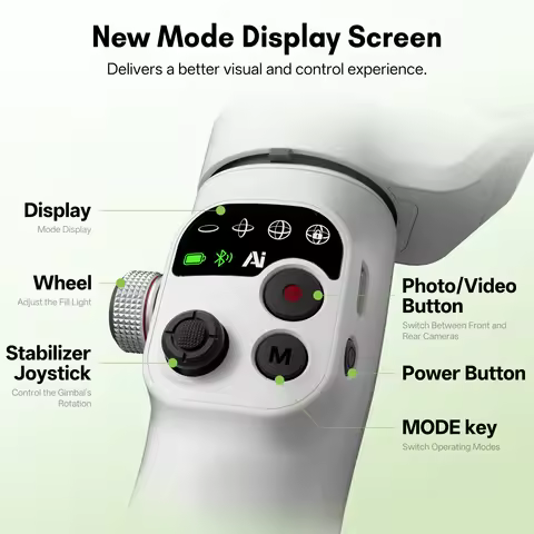 ZHIYUN Official SMOOTH Q5 Ultra Phone Gimbal Stabilizer with Detachable Voice Remote Control AI Trac
