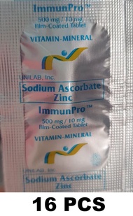 ImmunPro Sodium Ascorbate Zinc Film Coated 16 tablets immun pro by Mavens Collection