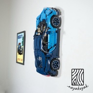 Flushed Wall Mount For Lego Technic Bugatti Chiron 42083 (Vertical)