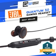 JBL Quantum 50 Wired In-Ear Gaming Headset With Volume Slider & Mic Mute [JBL QuantumSOUND Signature