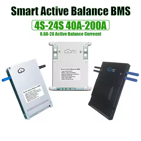 JK BMS Active Balance 18650 Lifepo4 Battery 4S - 20S Li-ion Ebike 8S 24V 100A 120A 150A JIKONG 40A 6