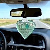 2/1pc Heart-Shaped Acrylic Friendship Pendant, Bohemian Style 2D Flat Inspirational Quote Hanging De