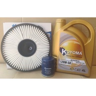 PROTON SAGA 12V ISWARA OIL FILTER + AIR FILTER + KOYOMA 20W50 MINERAL ENGINE OIL