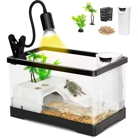 Aquarium Turtle Tank Filter Low Water Level Shallow Water Small Fish Tank Filter Waterfall Silent Wa