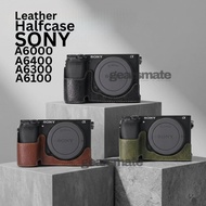 Leather Halfcase sony A6000 A6400 A6300 A6100 Body Protector Cover