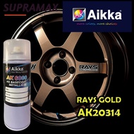 [Sport Rim Paint RAYS GOLD AK20314] AIKKA Sport Rim 2K Paint DIY Cat Tin Spray Sport Rim Cat Kereta Motor