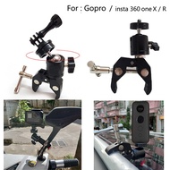 Motorcycle Handlebar Holder Insta 360 One X R RAM Mount for GoPro MAX SJCAM EKEN Go pro Hero 9 DJI Osmo Action Camera Accessory