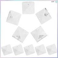 🖼️ 10pcs Transparent Acrylic Cubed Beads for Ceiling Light Decorations Clear Hanging Charms 0.5 inch