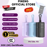3c(ccc)cerfidicate New model Pineng PN-739SPD 22.5W 20000mAh Portable Powerbank w/ Fast Charge Detac