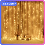Christmas Lights Long Curtain 3 x 3 meters LED Tumblr Light Waterfall Curtain LED Long Curtain Curta
